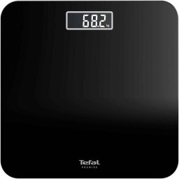 Cantar de baie TEFAL Premiss PP1800V0, capacitate 160 kg, pornire/oprire automata, platforma sticla securizata, negru