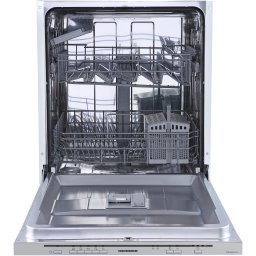 Masina de spalat vase incorporabila Heinner HDW-BIM60514E++, 14 seturi, 5 programe, Control electronic, Aquastop, Display silver, Clasa E, 60 cm