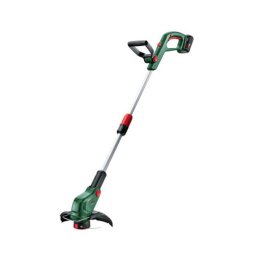 Trimmer de tuns gazon/iarba pe acumulator Bosch Universal GrassCut 18V-26-500, 18V, diametru taiere 28 cm, maner telescopic, cap de tuns rabatabil, include: incarcator + acumulator 18 V 2.0 Ah