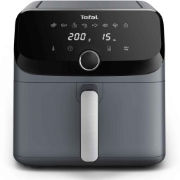 Friteuza cu aer cald Tefal Easy Fry Mega EY855BE0, 2020W, capacitate 7.5 L, 8 programe automate, vas detasabil antiaderent, display LCD, temperatura reglabila 80°C to 200°C, timer pana la 60 minute, Gri