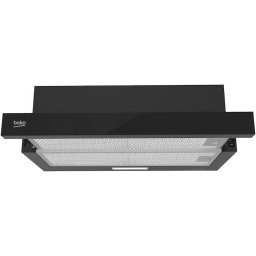 Hota incorporabila telescopica Beko HNT63322BH, 320 mc/h, Filtru metalic, 60 cm, Negru