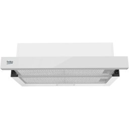 Hota incorporabila telescopica Beko HNT63322WH, Putere de absorbtie 320 mc/h, 59.8 cm, Alb