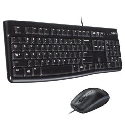 Set Tastatura +Mouse cu fir, Logitech, Limba maghiara, Negru