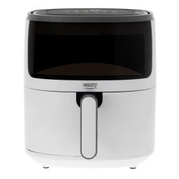 Friteuza cu aer cald Camry CR 6313, fara ulei, 1500W, 5 litri, 12 programe de gatit, reglare temperatura 80 la 200 C, convectie, panou de comanda tactil, fereastra de vizitare, Alb
