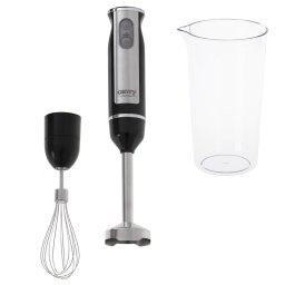 Blender de mana Camry CR 4621, 600 W, 1 viteza + Turbo, Pahar 0.6 l, Tel, Negru/Argintiu