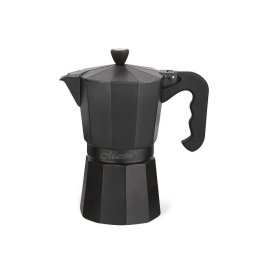 Kawiarka manuala MAESTRO, 300 ml, 6 portii, aluminiu, neagra