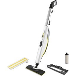 Mop cu abur Karcher SC 3 Upright EasyFix, 1600 W, rezervor 0,5 l, reglare abur, cartus de decalcifiere, accesoriu pentru reimprospatare covoare, 1.513-530.0, Alb/Negru