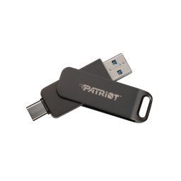 Memorie USB Patriot RAGE R550, 64GB, USB 3.2/USB-A + USB-C, Negru