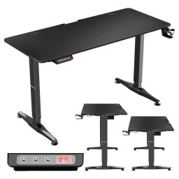 Birou gaming Huzaro HZ-Hero 8.5, inaltime reglabila, 140x60cm, Negru