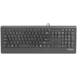Tastatura cu fir, Natec Barracuda Slim, USB, 104 taste, lungime cablu 1.8 m, Negru