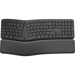 Tastatura Trust Keyra, membrana, wireless RF + Bluetooth,1 11 taste, dimensiuni 455x229x51mm, Negru