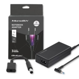 Incarcator laptop Qoltec 51728, pentru HP, 65W, 19.5V, 3.33A, protectie suprasarcina, Negru