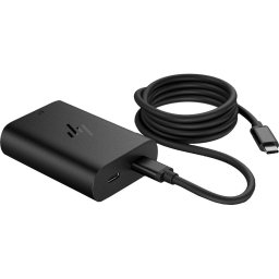 Adaptor alimentare incarcator laptop universal HP GaN USB-C (600Q7AA), 65W, Negru