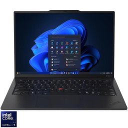 Laptop Lenovo ThinkPad X1 Carbon Gen 13 Aura Edition, procesor Intel® Core™ Ultra 7 265U, 14 inch, 2.8K OLED, 120Hz, Touch, 64GB LPDDR5X RAM, 1TB SSD, Intel Graphics, Windows 11 Pro, Negru