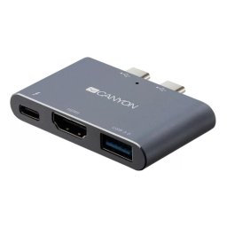 HUB USB Canyon CNS-TDS01DG, USB Type C, HDMI, USB 3.0, Gri