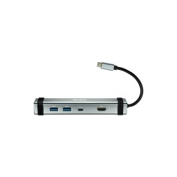 Hub Canyon Multiport Universal USB Tip C 4-in-1, 60W, Gri