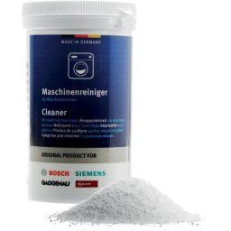 Pudra de curatare BOSCH 00312506, Pentru masinile de spalat rufe, inlatura mirosurile si depunerile de detergent, 250g, 1 flacon - 1 aplicare, Recomandat o data la 3 luni