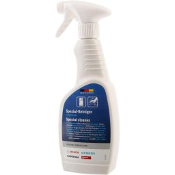 Solutie curatare BOSCH 00312475, 500ml, Pentru curatarea intensiva interna si externa a frigiderelor si a congelatoarelor, Formula puternica ce indeparteaza reziduurile si depunerile cu usurinta