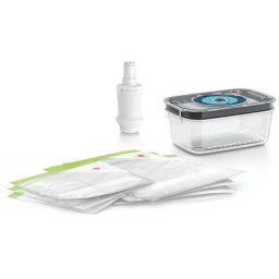 Set accesorii Bosch Vacuum MSZV1FS1 - 17006932, Pompa alba, Caserola Tritan cu tavita scurgere, Cadran salvare data, Interval -18~85°C, Microunde nu mai mult de 90s la 900W, 6 pungi