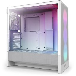 Carcasa NZXT H5 Flow RGB (2024), Mid-Tower, ATX, Alb