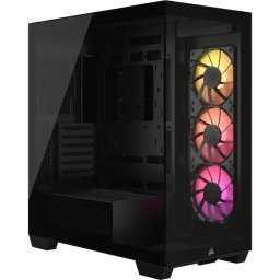 Carcasa Corsair 3500X ARGB Tempered Glass Mid-Tower, reverse connection compatible, negru