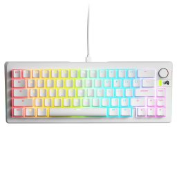 Tastatura Gaming Glorious GMMK 3 White RGB 65% Prebuilt, Fox MX Switch, Mecanica