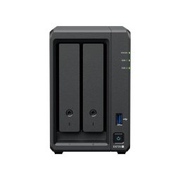 Network Attached Storage Synology DS725+, 2 Bay, AMD Ryzen Dual-Core R1600, 4GB DDR4, M.2 NVMe, 1x 1GbE, 1x 2.5GbE, 1x USB 3.2 Gen 1, 1x USB-C