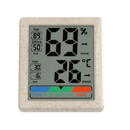 Termometru / higrometru, afisaj temperatura si umiditate interioara, Bej