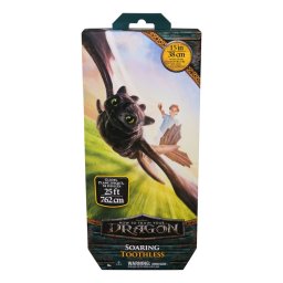 Dreamworks Dragons World of Berk - Toothless Soaring Dragon din filmul „How to Train Your Dragon 2025”, Planor, Negru, 4 ani+