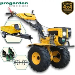 ProGARDEN Pachet Campo 873 Alpine motocultor 7CP + Remorca RM500T + 5L Ulei