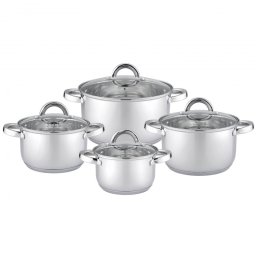 Set oale Rosberg R51210L8, 8 piese, 1.8/2.5/3.4/5.8 L, Inductie, Inox