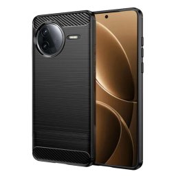 Husa Husa pentru Xiaomi Poco F7 Pro - Techsuit Carbon Silicone - Black
