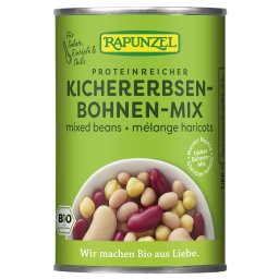 Fasole mixta bio la conserva 400g Rapunzel