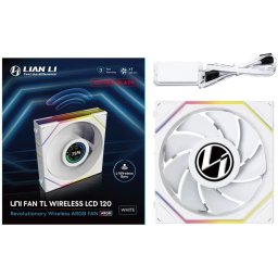 LIAN LI UNI FAN TL LCD Wireless 120mm inversa légáramlás alb