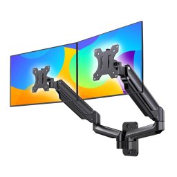 Suport de Perete Dublu pentru Monitoare 17, 32, , Brat Articulat cu Gaz, VESA 75 100 mm, Capacitate 3, 8 kg per Monitor, Rotire 360 , Reglabil pe Inaltime- Resigilat