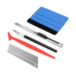 Set pentru montaj folie auto 4, A n, 1 , racleta felt, stick, cutter E i cutit utilitar