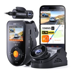 Camera auto de bord duala Vantrue S1 Pro fata-spate cu WiFi, 1440P/60fps, control vocal, Night Vision, ecran 2.0", GPS, G-sensor si monitorizare parcare