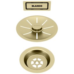 Set elemente de scurgere chiuveta o cuva finisaj satin gold 203476 Blanco