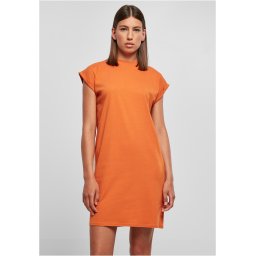 Women's Turtle Extended Shoulder Dress Orange