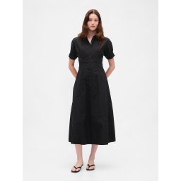 GAP Shirt poplin midi dress - Women's
