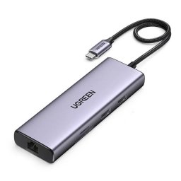 HUB multifunctional 5in1 USB-C - HDMI 1.4 / 3 x USB-A / USB-C PD 100W Ugreen CM511 - gri