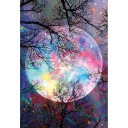 Set pictura pe numere, fara sasiu, Lumina lunii, 60x90 cm