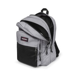 EASTPAK Rucsac 'Pinnacle' gri amestecat / roșu burgundy / negru