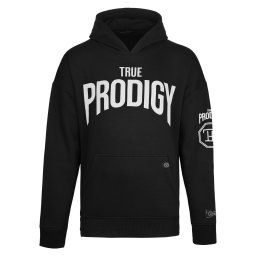 trueprodigy Bluză de molton 'Feith' negru / alb