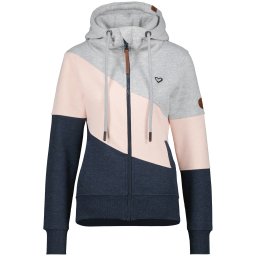 alife & kickin Hanorac 'SteffiAK A' albastru noapte / maro caramel / gri amestecat / roz pastel