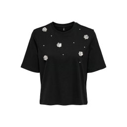 ONLY Tricou 'ONLSILVIA' negru / argintiu