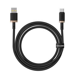 Dura USB Type A to Type C 60 W fast charging cable 1 m Black, Gold