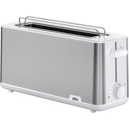 Prajitor de paine HT 1610 WH, 1030 W, 2 felii, Argintiu