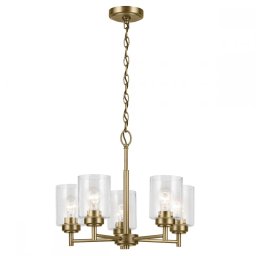 Lustră Winslow KL-WINSLOW5-NBR, 5xE27, D50,2 cm, H144,4cm, metal alamă