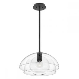 Pendul/Plafonieră Lotus QN-LOTUS-P-BLK, 1xE27, D:40,7cm, metal negru